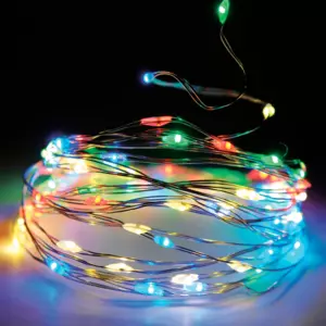 Guirlande lumineuse Micro LED 2 m Multicolore 40 LED CA  piles
