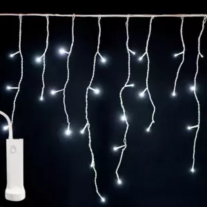 Stalactite lumineuse Durawise  piles L7 m Blanc froid 192 LED