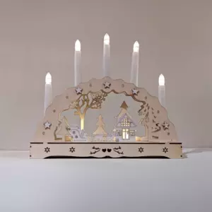 Aldea velas a pilas con luz Blanco clido 7 LED