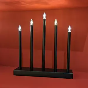 Candelabro a pilas con luz Blanco clido 5 LED