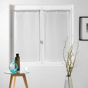 Coppia di tendine a vetro (60 x 120 cm) Milza Bianco - Tende/Tende  trasparenti/ Tende a rullo - Eminza