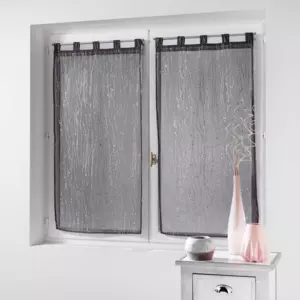 Paire de voilages (90 x 120 cm) Filiane Gris anthracite