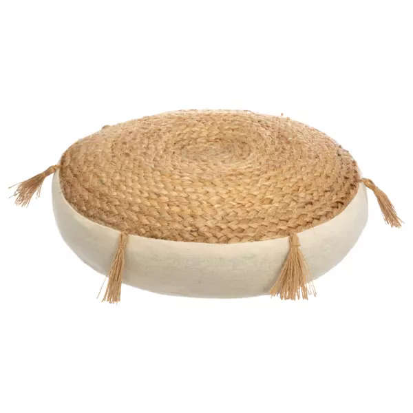 Fodera Per Cuscino Da Pavimento Etnico Boho, 70 Cm (28 Pollici), Rotonda, Ricamata E Patchwork, Colore Nero, Fatto A Mano In India, Solo Coperta