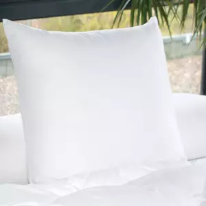 Lote de 2 almohadas cuadradas (60 cm) Anti-caros blanco