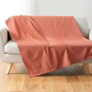 Manta (220 cm) Lucile Rojo marsala