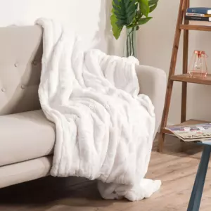 Plaid doux (160 cm) Manoir Blanc