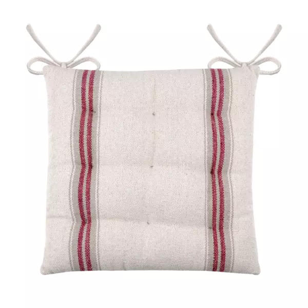 Coussin De Chaise Carré 40x40 Cm - Uni, Avec Attaches, Plusieurs Coloris