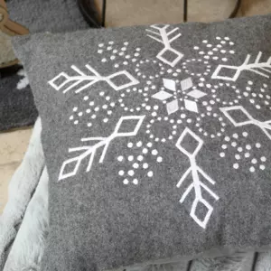 Coussin carr (40 cm) Arctik Gris anthracite