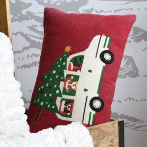Coussin noël rectangulaire (50 cm) Malicieux Rouge