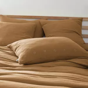 Federa rettangolare garza di cotone (70 cm) Gaa Boho Camel