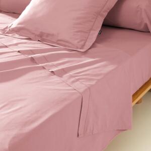 Drap plat percale de coton (240 cm) Cali Bois de rose