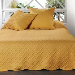 Bedsprei en 2 kussenslopen (250 x 260 cm) Californie Geel