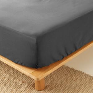 Drap plat percale de coton (180 cm) Cali Gris anthracite