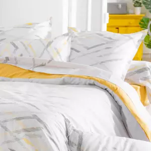 Taie d'oreiller carre coton Vermont Blanche