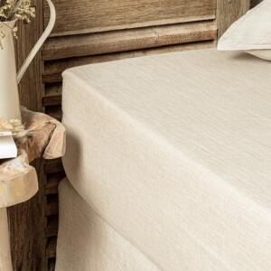 Drap housse lin lav (140 cm) Louise Beige