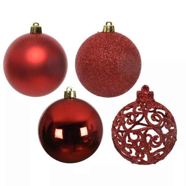 Boules De Noël Tête De Mort Rose Et Rouge - Déco Festive Originale Pour Sapin