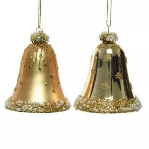Lot de 2 clochettes en verre Kristina Or