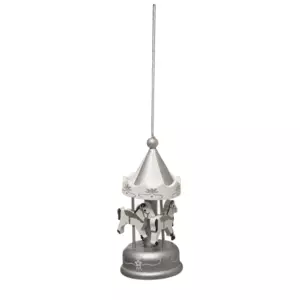 Suspension de fte Carrousel en bois Argent