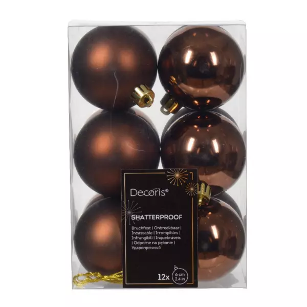 12 palline di Natale in vetro vintage, stile Babbo Natale retrò anni '70, metà secolo - Italia