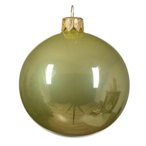 Lot de 4 boules de Noël en verre (D100 mm) Arctique brillantes Pistache 
