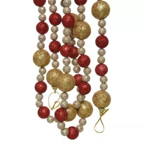Guirlande perle Miranda 2 m rouge