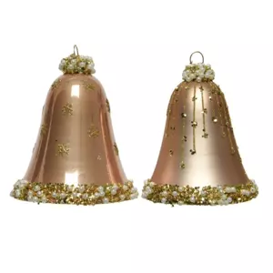 Lot de 2 clochettes en verre Kristina Caramel