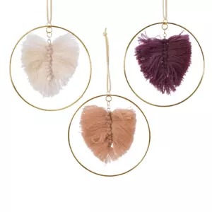 Lot de 3 feuilles  suspendre Macram Multicolore