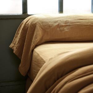 Federa cuscino a rullo garza di cotone (L185 cm) Gaa Camel