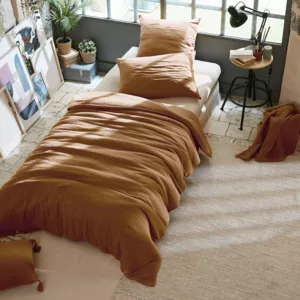 Funda Nrdica en gasa de algodn (140 cm) Gaa Camel