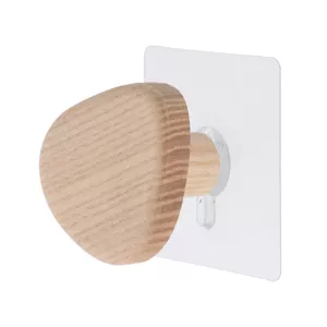 Patère murale adhésive (D6,5 cm) Galet Naturel - Déco salle de bain - Eminza