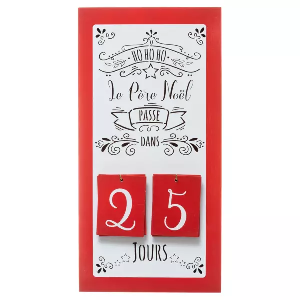 Calendrier de l'Avent perpétuel en bois Message