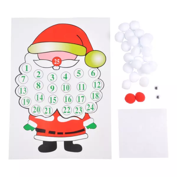 Calendario Babbo Natale Pompon Rosso