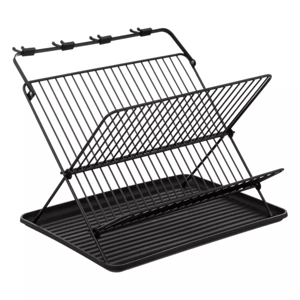 Egouttoir pliant 2 niveaux (42 x 37 cm) Métal Noir