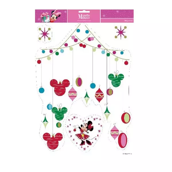 Raamstickers Disney Minnie Kerst