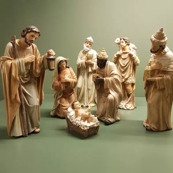 Sapin-crèche 150 cm avec santons de 8 cm crèche | vente en ligne sur
