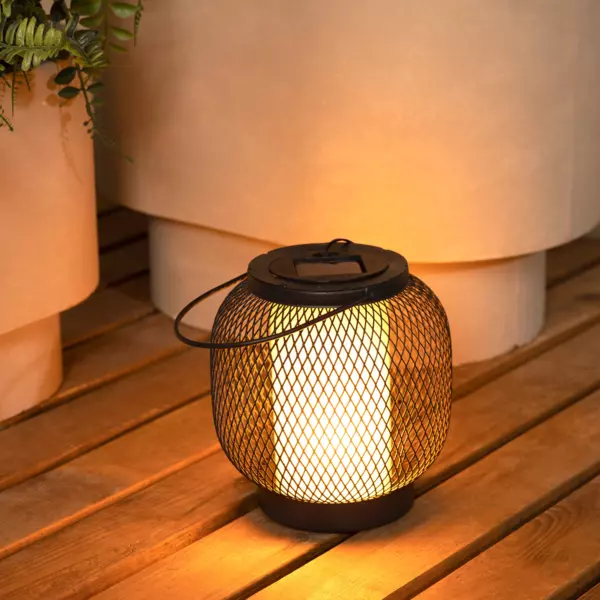 Linterna solar LED Ballesta - Negro