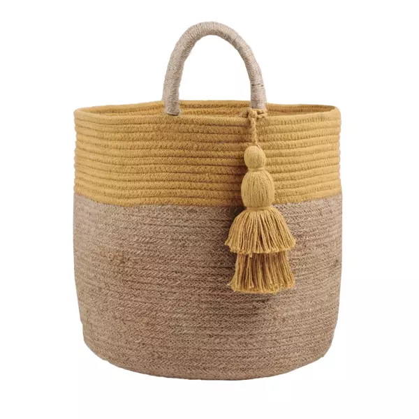 Korb aus Jute Maori Honiggelb