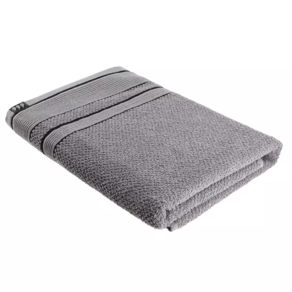 Serviette de bain coton (70 x 130 cm) Black Line Gris / noir
