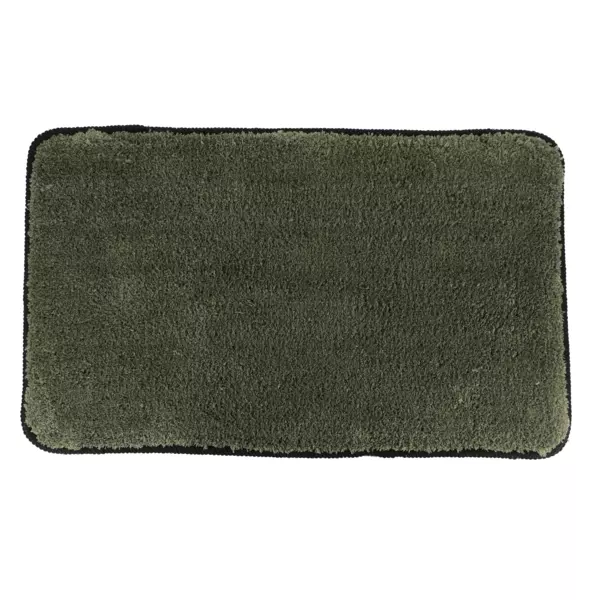 Tapis de bain antidérapant (75 x 45 cm) Black Line Vert kaki / noir