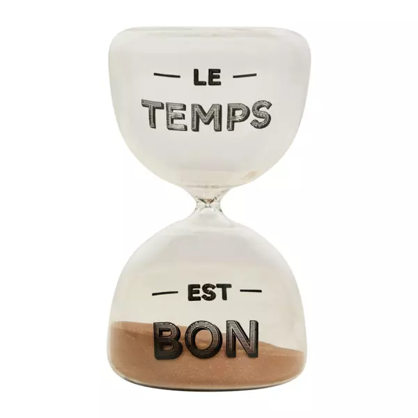 Reloj de arena vidrio Temps Blanco