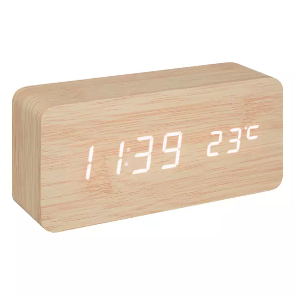 Digitaler Wecker Gamiel Holz Naturfarben