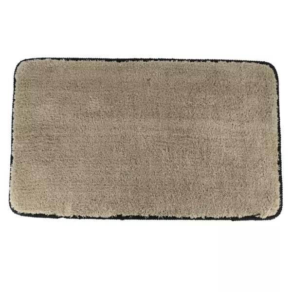 Tapis de bain antidérapant (75 x 45 cm) Black Line Gris ficelle / noir