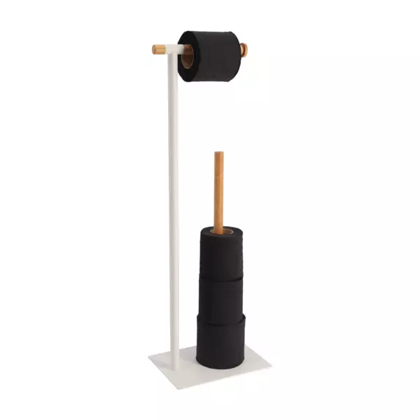 Toilettenpapierhalter stehend Bambou Weiß