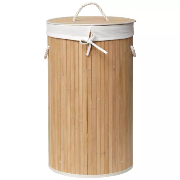 Cesta de la ropa redonda Anako Beige