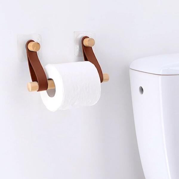 Meuble dérouleur papier toilette avec réserve Stockholm Blanc/Bois - Déco  salle de bain - Eminza
