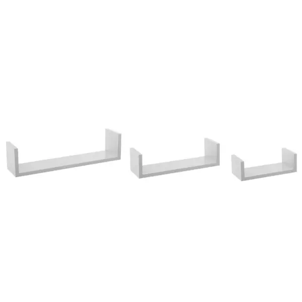 Set van 3 wandplanken Bord Wit