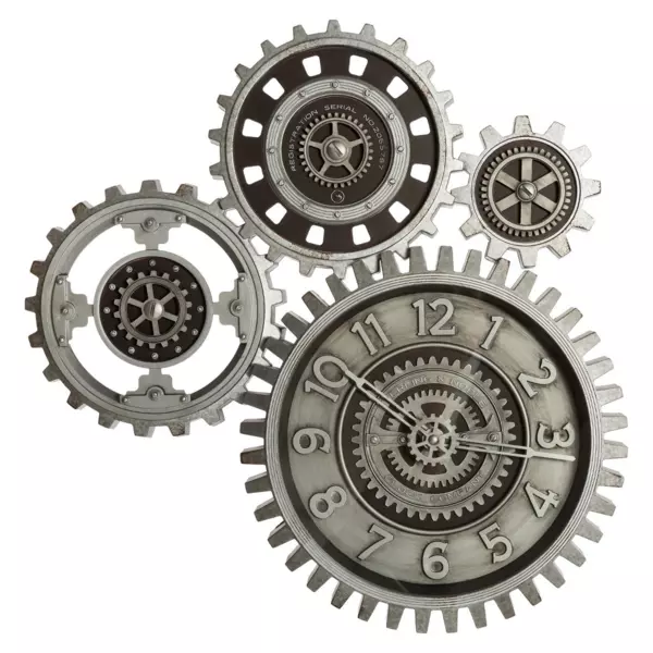 Wanduhr Meca Grau