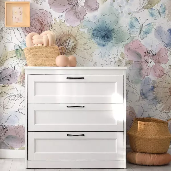 Selvklæbende vægdekoration (321 x 260 cm) Florelie Multifarvet