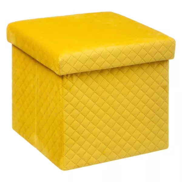 Pouf pliant Velours Jack Jaune