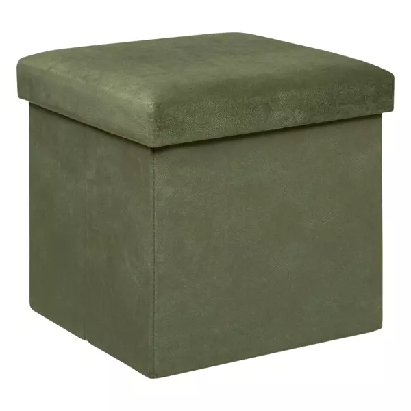 Puf para ordenar Lilou Verde kaki
